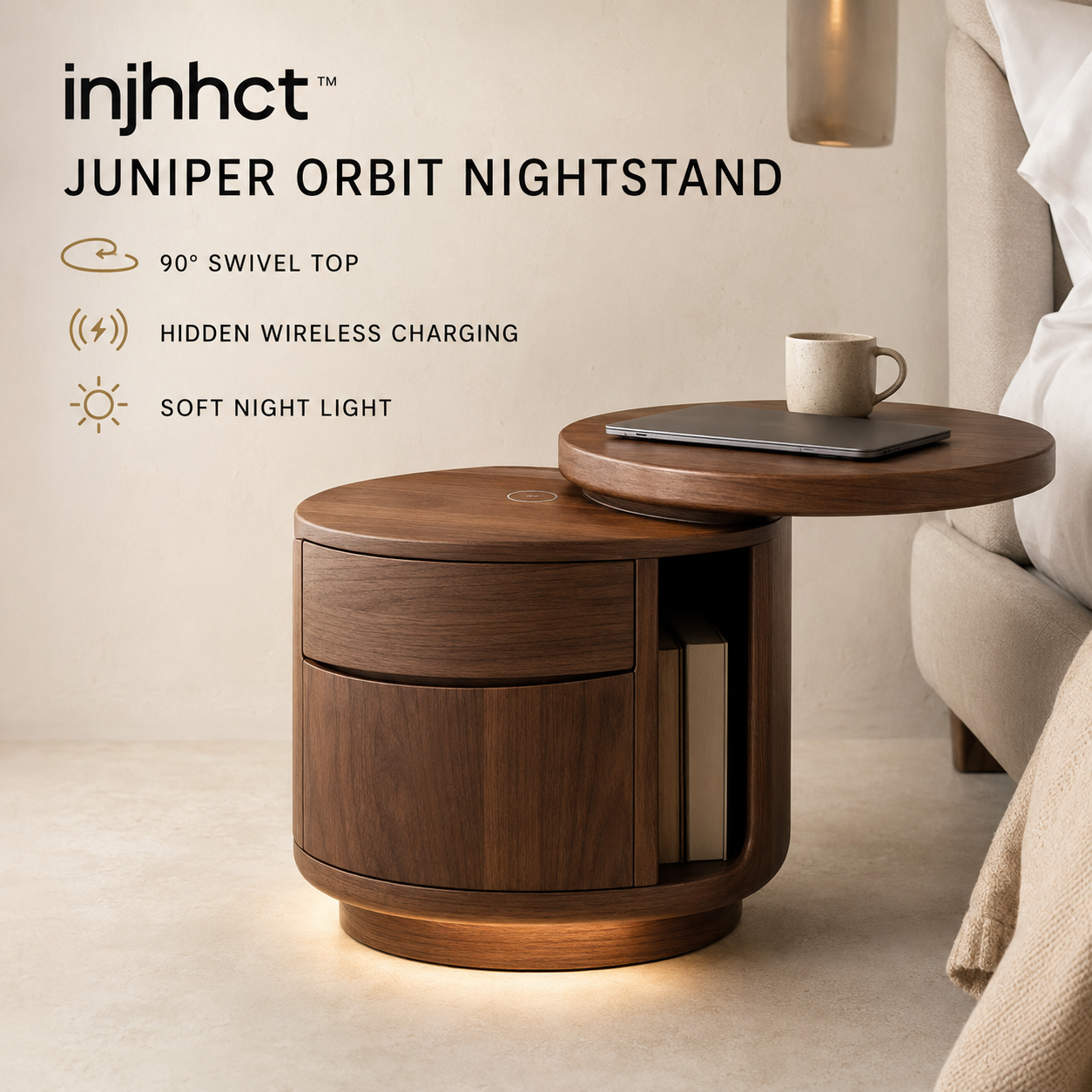 injhhct™ Juniper Orbit Nightstand