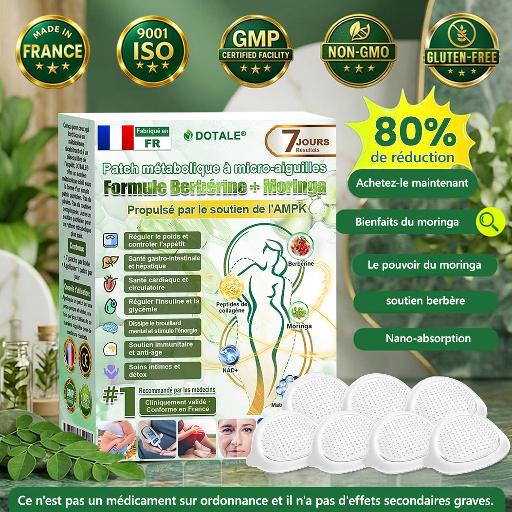 𝑫𝑶𝑻𝑨𝑳𝑬® 𝑷𝒂𝒕𝒄𝒉 𝑵𝒂𝒏𝒐 𝑴𝒊𝒄𝒓𝒐-𝒂𝒊𝒈𝒖𝒊𝒍𝒍𝒆𝒔 𝑴é𝒕𝒂𝒃𝒐𝒍𝒊𝒒𝒖𝒆 🇫🇷(𝐔𝐧𝐞 𝐬𝐞𝐮𝐥𝐞 𝐟𝐨𝐢𝐬 𝐩𝐚𝐫 𝐣𝐨𝐮𝐫, 𝐝𝐞𝐬 𝐜𝐡𝐚𝐧𝐠𝐞𝐦𝐞𝐧𝐭𝐬 𝐯𝐢𝐬𝐢𝐛𝐥𝐞𝐬 𝐞𝐧 7 𝐣𝐨𝐮𝐫𝐬)  𝘽𝙚𝙧𝙗é𝙧𝙞𝙣𝙚 + 𝙈𝙤𝙧𝙞𝙣𝙜𝙖 𝙁𝙤𝙧𝙢𝙪𝙡𝙖  ✅ Pour l’obésité, la peau relâchée, le diabète, l’apnée du sommeil, les problèmes articulaires, et plus encore💥